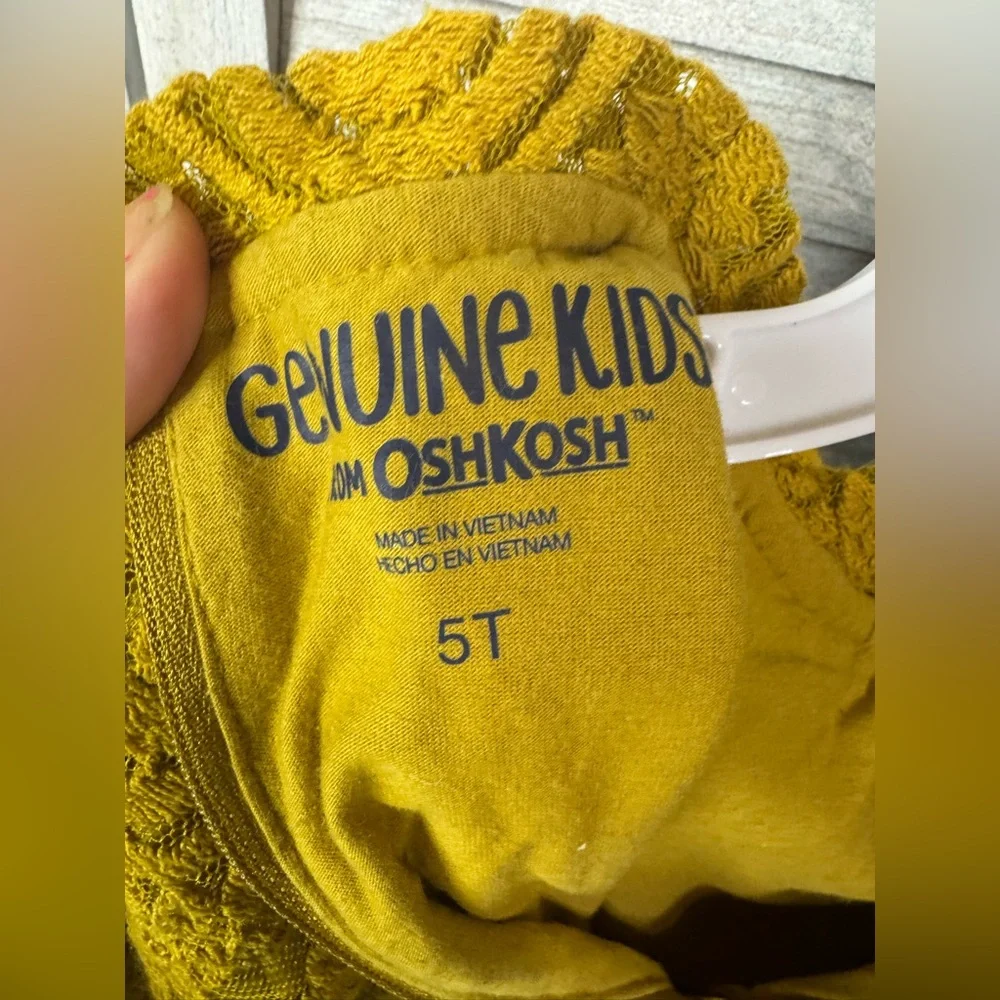 OshKosh B’Gosh Mustard Lace Dress. Size 5t. Great Condition. HTF